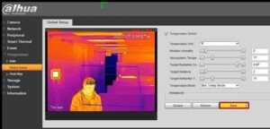 Aplicatia deticata pentru NVR DAHUA monitorizare temperatura corpului uman