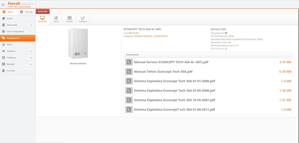 Aplicatia-Ferroli-Service-Echipamente-Power-by-Pamro-Solutions