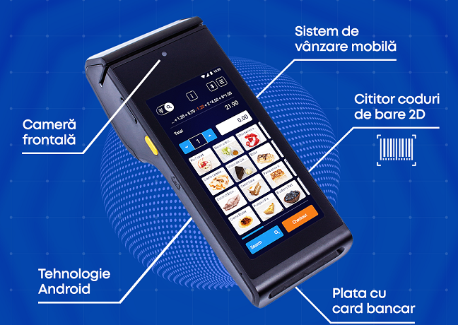Casa de marcat si POS Bancar Datecs BlueCash 50