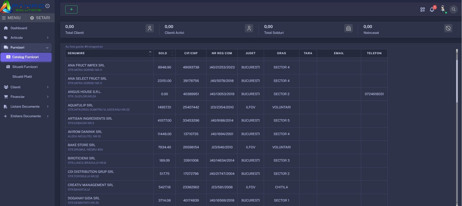 Catalog_Furnizori_PamRetail Aplicatie gestiune stocuri pamro retail
