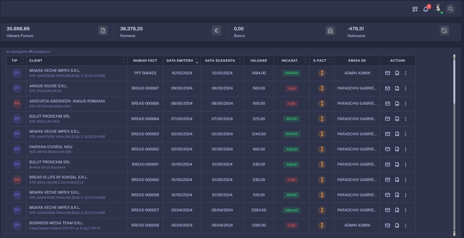 Liste_Facturi_Emise Aplicatie gestiune stocuri pamro retail