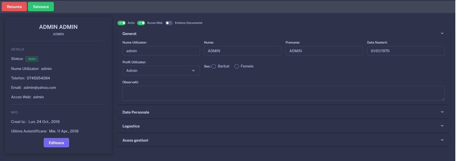 Utilizatori_PamRetail Aplicatie gestiune stocuri pamro retail